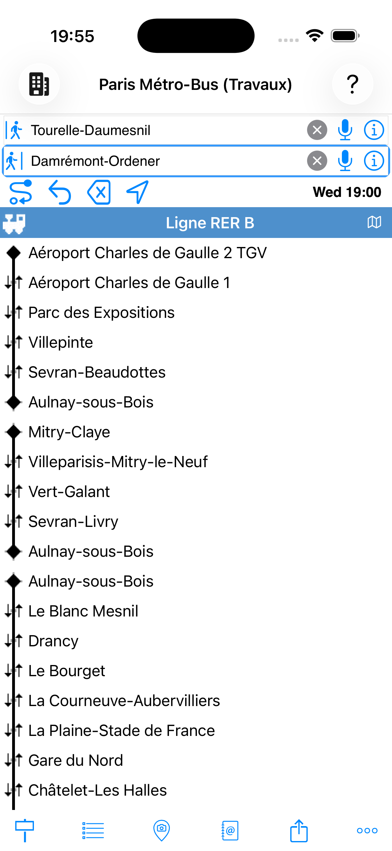 RER B Haltestellen