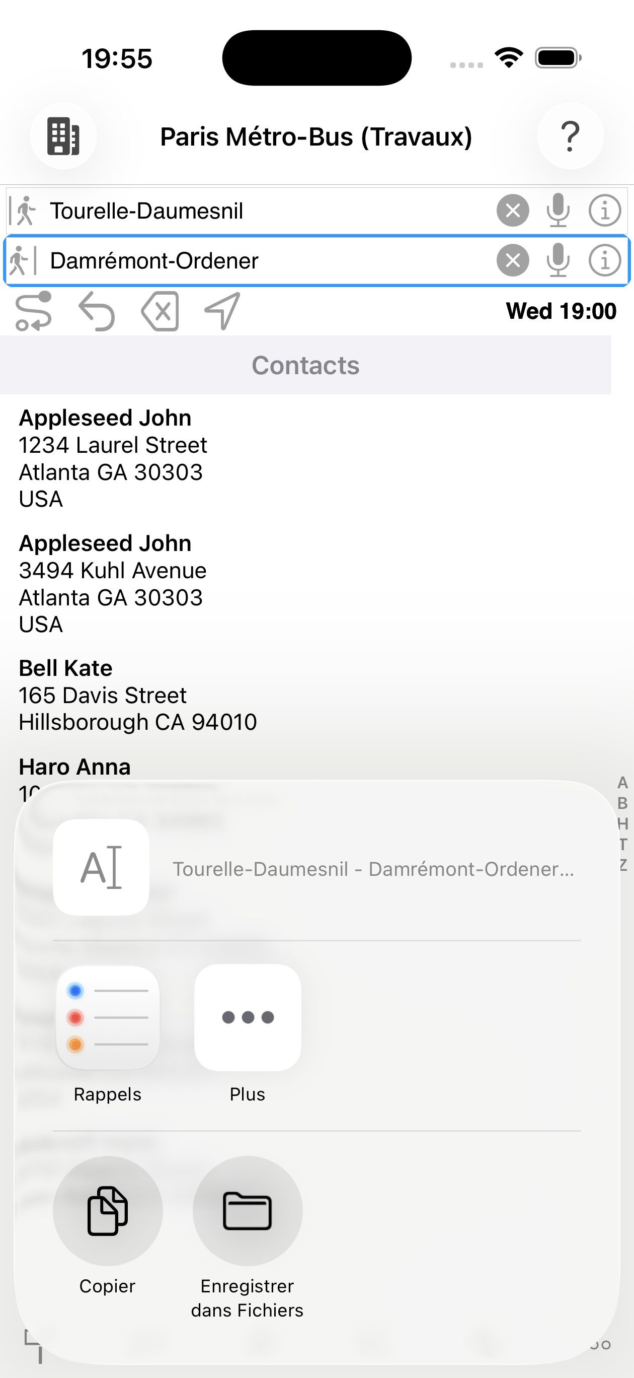 iOS Teilen-Menü